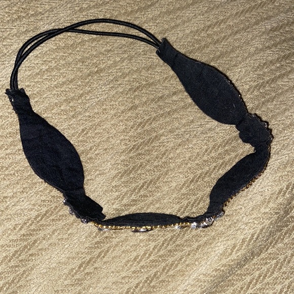 Rhinestones & beads soft elastic headband Hair Accesory Head band - Picture 6 of 8
